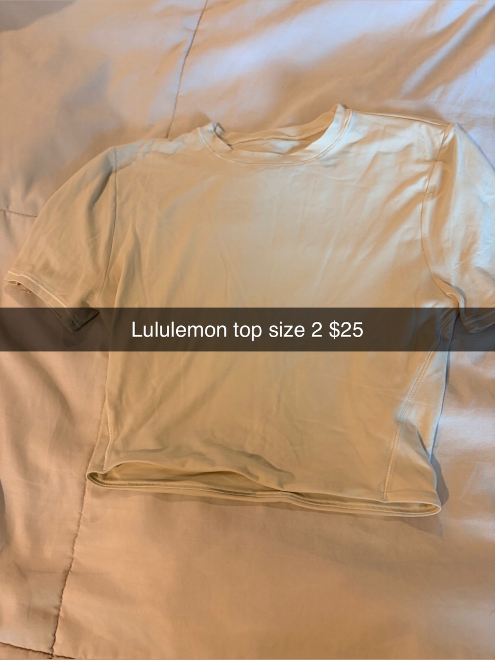 Crewneck Short Sleeve Top - Pale Yellow - Picture 1 of 1